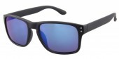 Zonnebril zwart glazen kleuren blauw UV400 cat 3