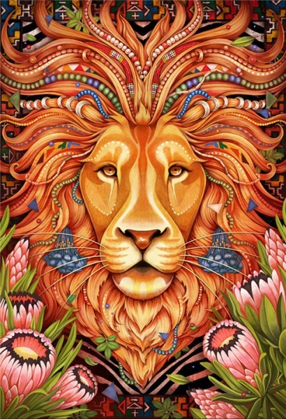 Diamond painting "Lion" 30x40 vierkante steentjes